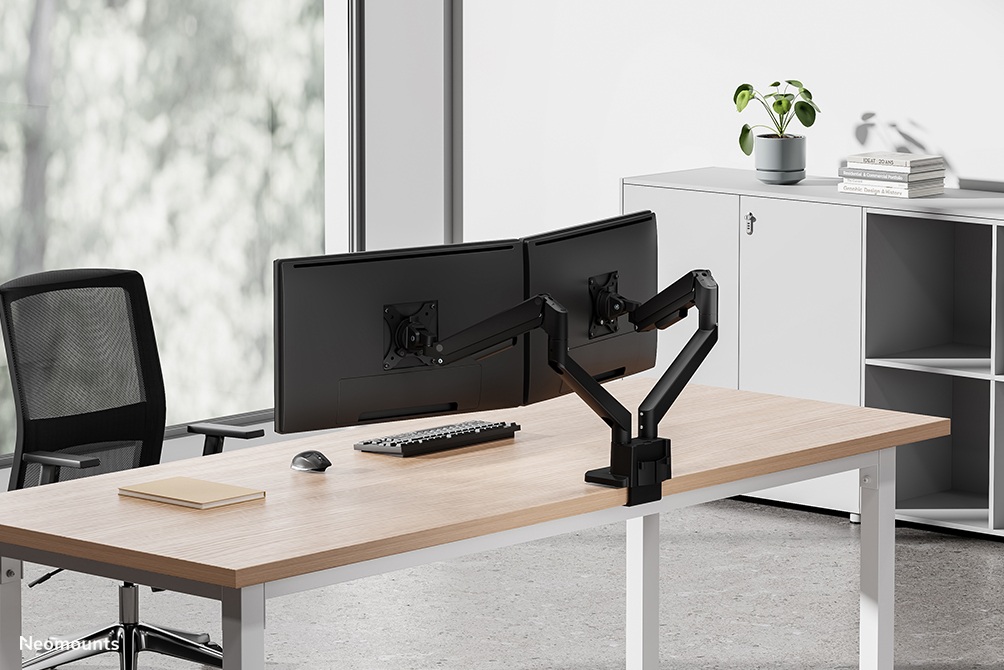 Neomounts DS70-250BL2 Monitorarm 17-32" - gasveer - Topfix - 180°-stop